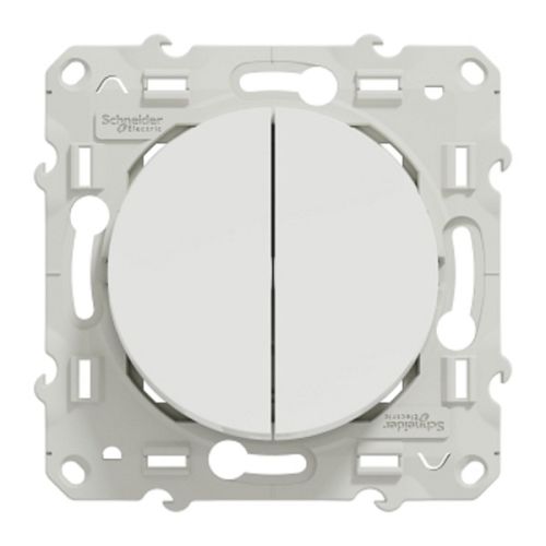 Va-et-vient + poussoir ODACE blanc 10 A SCHNEIDER S520285 photo du produit