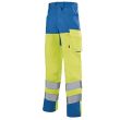 Pantalon de travail haute visibilité IRIS WORK VISION 2 jaune fluo/bleu azur T0 - LAFONT - LA-1HVNXCP-6-592-0 pas cher