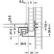 Paire de coulisses Matrix Push to Open longueur 550mm - HAFELE - 433.03.137 pas cher Secondaire 1 S