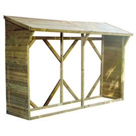 Bûcher en bois MEMPHIS XL 4m³ toit avec pente - FOREST STYLE - 3261 pas cher Principale M