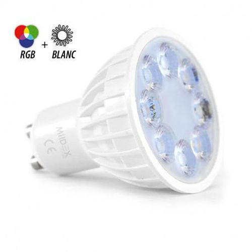 Ampoule LED GU10 4 W RGB + blanc MIIDEX LIGHTING 78390 photo du produit