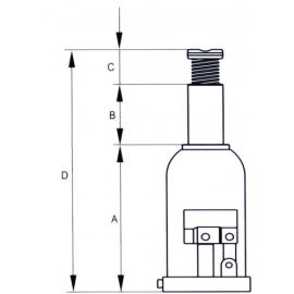 Cric bouteille 10 tonnes Sam Outillage - HCB-10 photo du produit Principale M