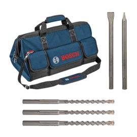 Pack de 5 outils SDS-Max Bosch (Forets + Pic + Burin) + sac Pro photo du produit Principale M