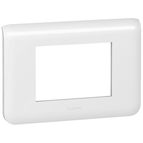 Plaque de finition Blanc MOSAIC horizontale blanc 3 modules - LEGRAND - 78803 pas cher Principale L