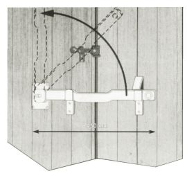 Barre de sécurité HERCULE 1 articulation fléaux 450 mm blocage automatique - 4401 pas cher Principale M