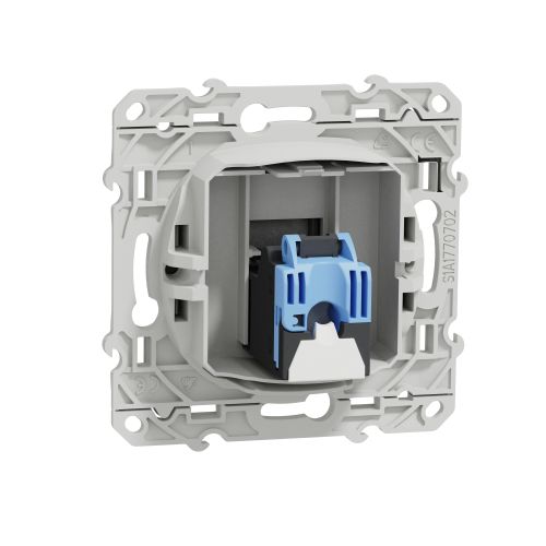 Prise RJ45 ODACE grade 3 (multimédia) STP Aluminium - SCHNEIDER ELECTRIC - S530476 pas cher Secondaire 4 L