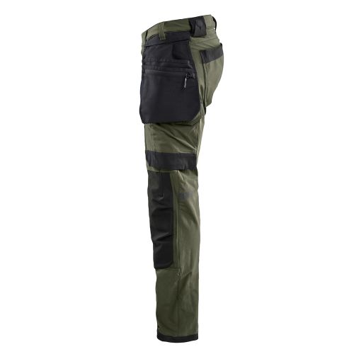 Pantalon artisan Stretch 4D avec poches flottantes d&eacute;tachables vert for&ecirc;t/noir T42L &ndash; BL&Aring;KL&Auml;DER - 172016454298C148 pas cher Secondaire 1 L