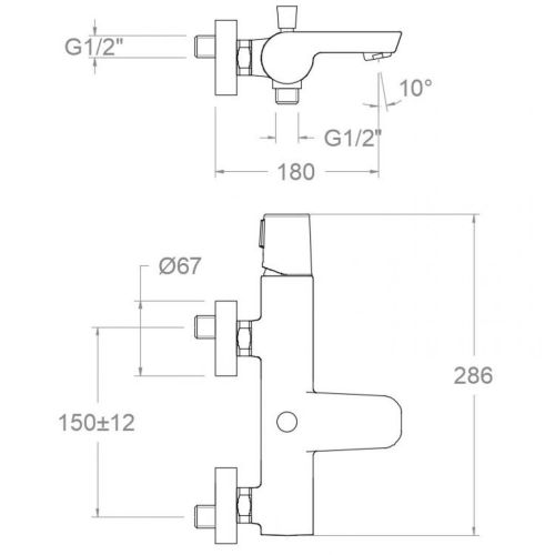 Mitigeur bain-douche  sans ensemble TZAR 340501S - RAMON SOLER - 34C302442 pas cher Secondaire 1 L