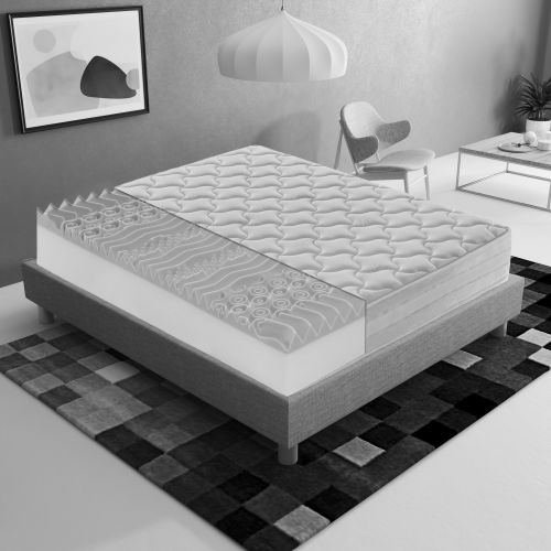 Matelas en mousse viscoélastique ROMA I Love Sleep à 9 zones de confort 120x200cm - 25cm de hauteur pas cher Secondaire 2 L