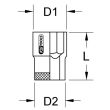 Douille BRONZEPLUS 6 pans 1/2'' 6 mm KS TOOLS 963.1204 photo du produit Secondaire 1 S