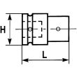 Réducteur à chocs carré 1''-3/4'' - SAM OUTILLAGE - NM-230 pas cher Secondaire 1 S