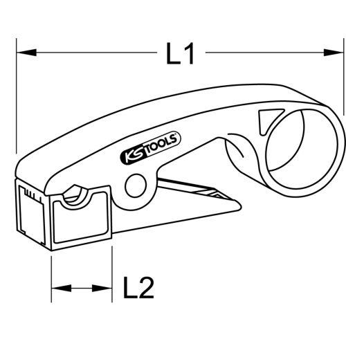 Pince à dénuder pour câbles coaxiaux 110 mm KS TOOLS 115.1243 photo du produit Secondaire 1 L