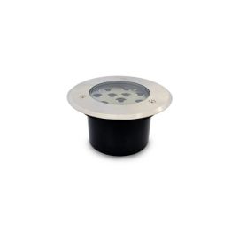 Spot LED encastrable sol Miidex Lighting rond en inox 230 V IP67 photo du produit Principale M