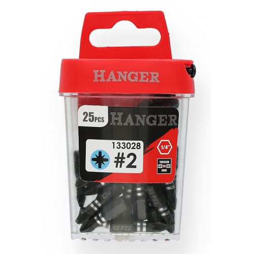 Boite de 25 embouts à chocs impact PZ2 25 mm HANGER 133028 photo du produit Secondaire 2 L