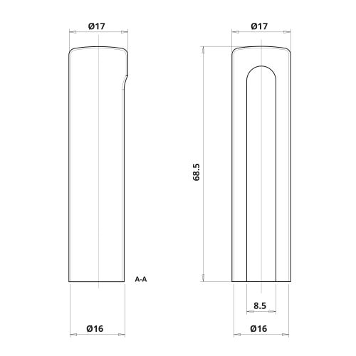 Cache aluminium pour mâle URSUS 16 mm OTLAV GC838170J706 photo du produit Secondaire 1 L