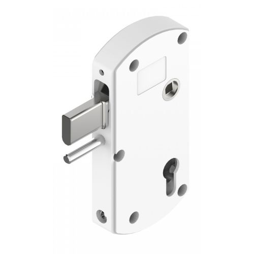 Serrure de portail battant Modulox &agrave; p&ecirc;ne levant 15mm blanc - TIRARD - GB591003 pas cher