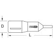 Douille tournevis revêtement isolant 3/8'' pour vis Torx courte T10 KS TOOLS 117.2454 photo du produit Secondaire 1 S