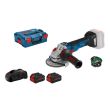 Meuleuse d'angle 18 V GWS 18V-10 SC + 2 batteries Procore 8 Ah + chargeur + coffret L-BOXX BOSCH 06019G340H photo du produit