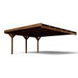 Carport en bois adossé  VICTOR pour 2 voitures 29,9m² - FOREST STYLE - 4924 pas cher