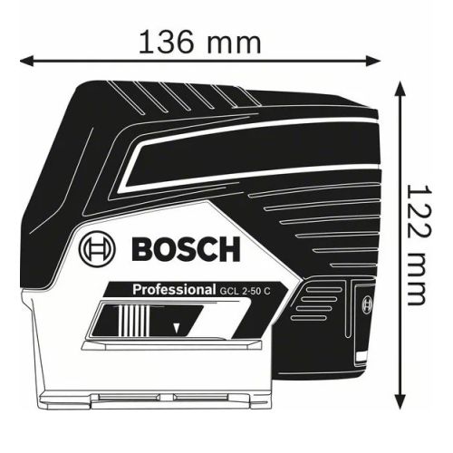 Laser point et ligne 12 V GCL 2-50 C Rouge en coffret L-BOXX BOSCH 0601066G03 photo du produit Secondaire 3 L
