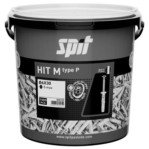 Cheville &agrave; frapper HIT M 6x30 bidon de 1000 - SPIT - 055704 pas cher Secondaire 10 L
