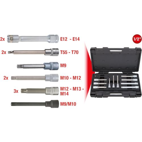Coffret de 11 douilles tournevis pour vis de culasse KS TOOLS 911.4460 photo du produit Secondaire 2 L