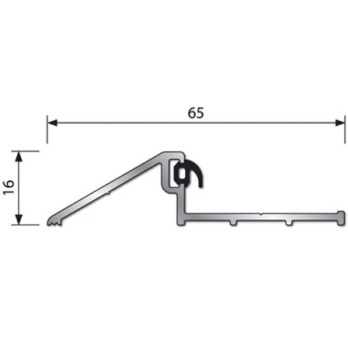 Seuil ISOL AIR anodisé incolore 0,99 m DUVAL 01-ISOLAIR-NA photo du produit Secondaire 1 L