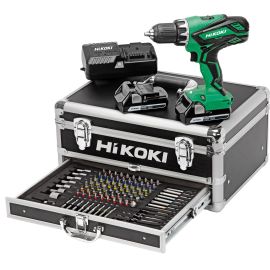 Perceuse-visseuse 18V Hikoki KC18DJLFZ + 2 batteries 2.5 Ah + chargeur + 100 accessoires photo du produit Principale M