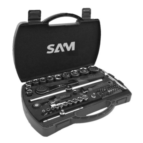 Coffret douille et cliquets 1/4'' et 1/2'' 60 outils - SAM OUTILLAGE - 75-SHR60Z pas cher Principale L