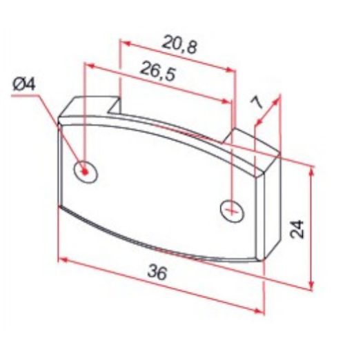 Coulisseau plastique pour tringle de serrure persienne TIRARD CA500001 photo du produit