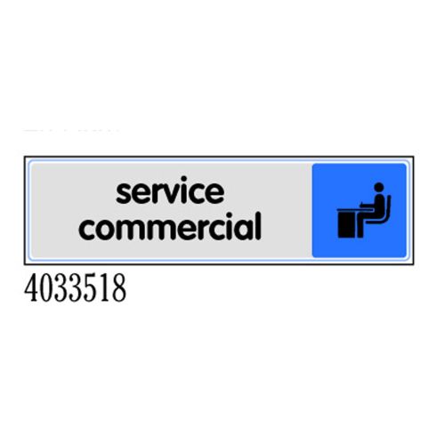Plaquette de porte ''Service commercial'' plexiglas 170x45mm - NOVAP - 4033518 pas cher