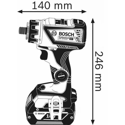 Perceuse-visseuse 18V GSR 18V-60 FC (sans batterie ni chargeur) en coffret L-BOXX - BOSCH - 06019G7103 pas cher Secondaire 1 L