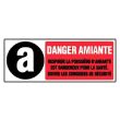 Panneaux d'interdictions rectangulaires 330x120mm ''Danger amiante'' - NOVAP - 4034355 pas cher