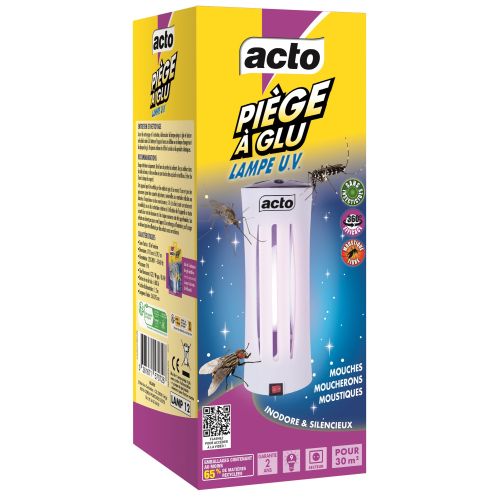 Piège à glu avec lampe U.V 30 m2 ACTO INSECTICIDES LAMP12 photo du produit Secondaire 3 L