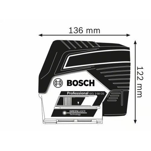 Niveau laser en croix Bosch GCL 2-50 C rouge + support RM2 +