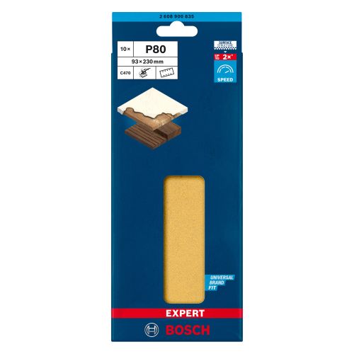 Feuille Abrasive Rectangle Expert C470 D 115x230mm G100 - BOSCH - 2608900875 pas cher Secondaire 28 L