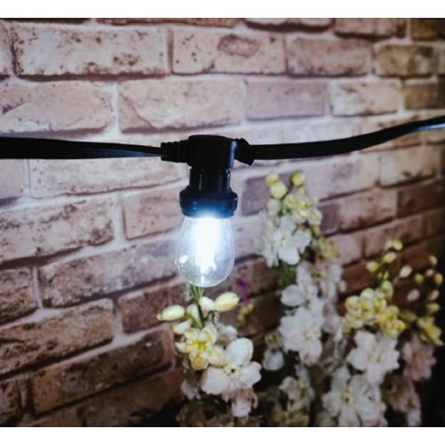 Guirlande foraine c&acirc;ble plat noir 10 m&egrave;tres 20 douilles B22 MIIDEX 5102 photo du produit Secondaire 2 L