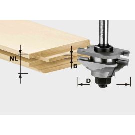 Fraise à languetter/profiler Festool HW S8 D46 X D12-FD - 490643 pas cher Principale M