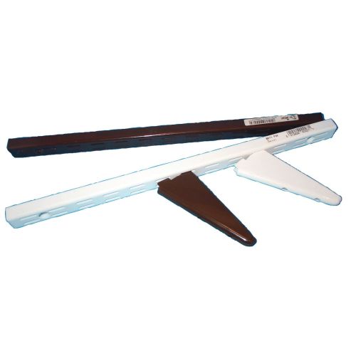 Console double f&ecirc;lure 120mm blanc acier &eacute;poxy blanc &ndash; DIFAQ - 9001FW photo du produit