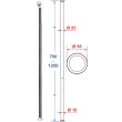 Porte-rideau droit extensible de 75cm à 1m25 - PELLET - 004051 pas cher Secondaire 1 S