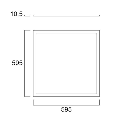 Dalle lumineuse Start Flat Panel LED 600x600mm - SYLVANIA - 0047441 pas cher Secondaire 3 L