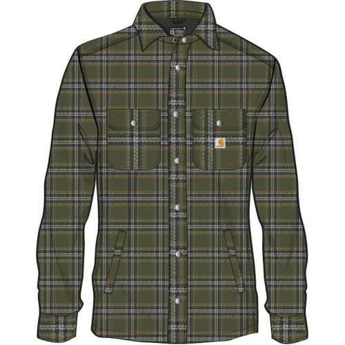 Chemise FLANNEL SHERPA LINED SHIRT JAC vert TS CARHARTT S1105430G72S photo du produit Principale L