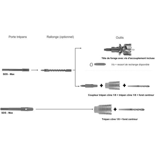 Vis accouplement + ressort THOR - HANGER - 150758 pas cher Secondaire 4 L