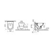 Pack cuvette WC suspendue complet ZENTRUM 50 cm avec abattant VITRA 5785B003-6077 photo du produit Secondaire 1 S