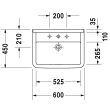 Lavabo en céramique sanitaire avec trop-plein 60 cm STARCK 3 DURAVIT 300600000 photo du produit Secondaire 1 S