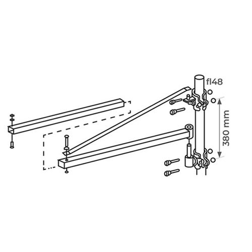 Potence tournante Stockman pour treuil MB - MF60/75 photo du produit Secondaire 2 L