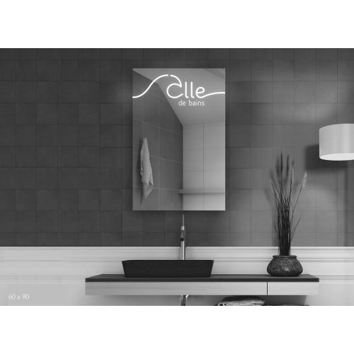 Miroir salle de bains I par Joël Guenoun avec éclairage LED 90x60cm - PRADEL - 557023 pas cher Secondaire 1 L
