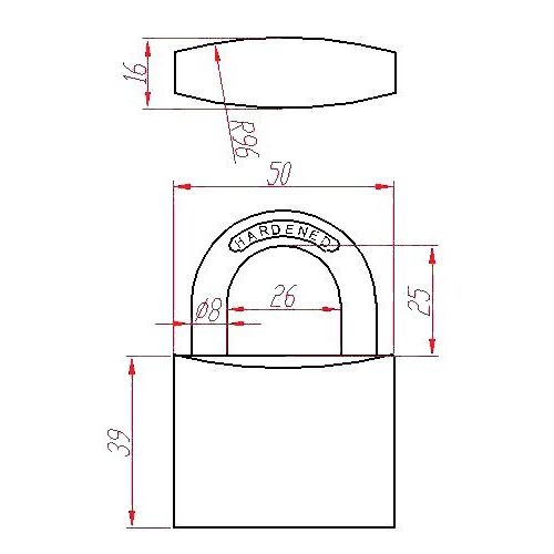 Cadenas laiton UNO 50mm - HERACLES - I-CAD50 pas cher Secondaire 2 L