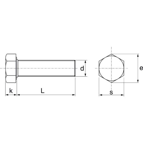 Vis à métaux tête hexagonale A2 DIN 933 filetage total 5X10 boîte de 100 ACTON 671015X10 photo du produit Secondaire 3 L