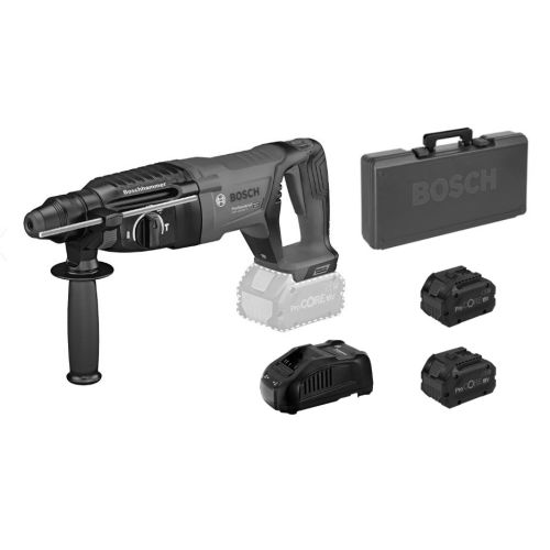 Perforateur SDS Plus 18V GBH 18V-26 D + 2 batteries Procore 8Ah + chargeur + coffret standard - BOSCH - 061191600H pas cher